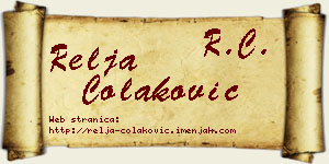 Relja Čolaković vizit kartica